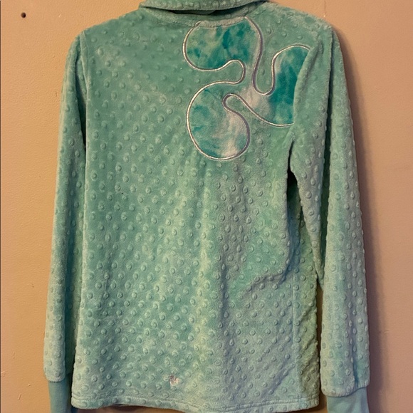 Cozy Aqua Textured Teddy Jacket - Picture 2 of 2